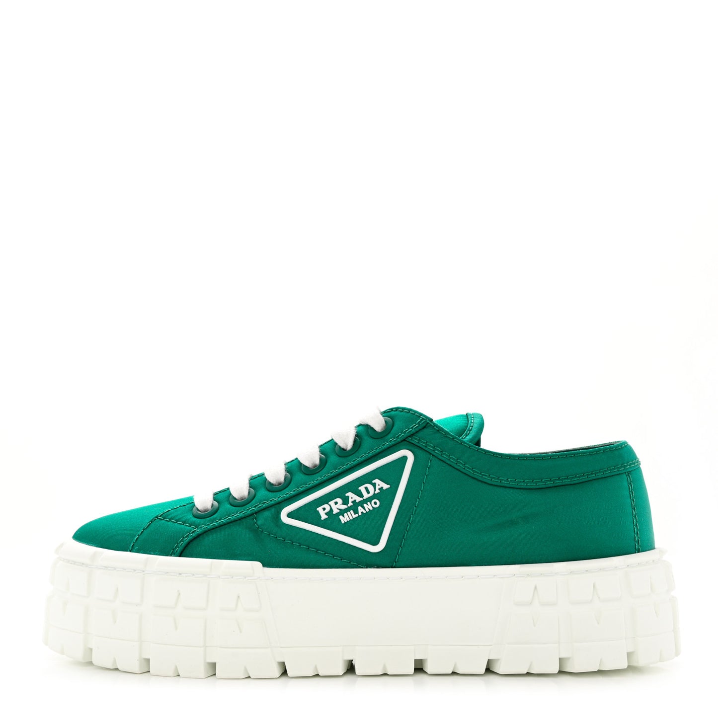 Re-Nylon Gabardine Triangle Logo Double Wheel 50mm Sneakers 37.5 Assenzio