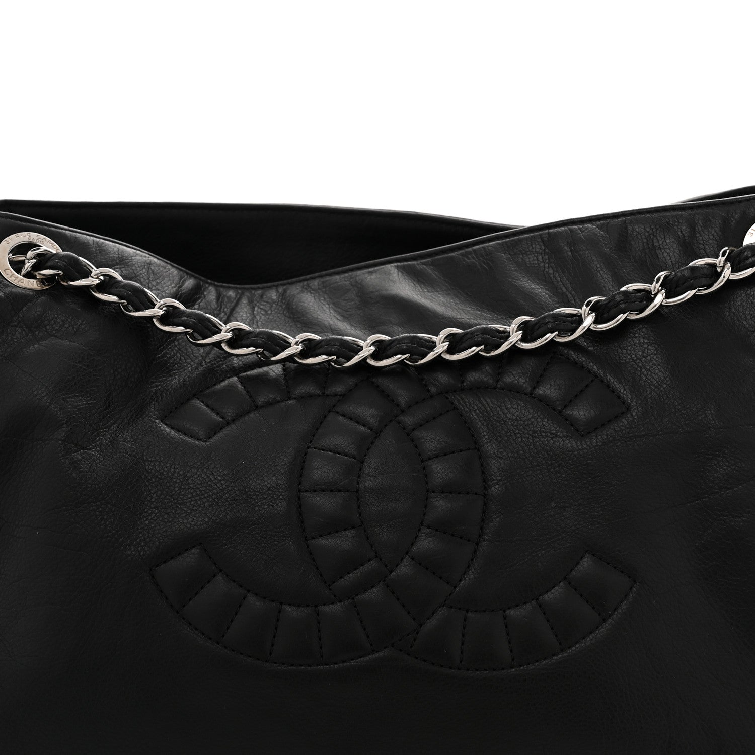 Chanel Calfskin On the Bund Open Accordion Tote Black 8 of 13