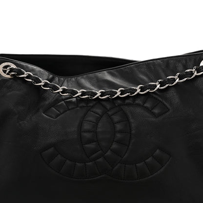 Chanel Calfskin On the Bund Open Accordion Tote Black 8 of 13