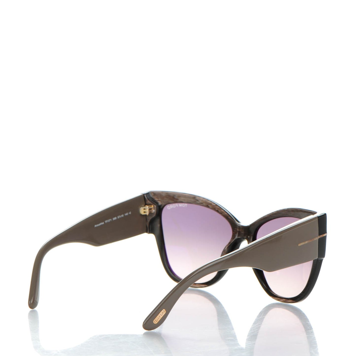 Acetate Anoushka Cat Eye Sunglasses TF371 Dove Grey