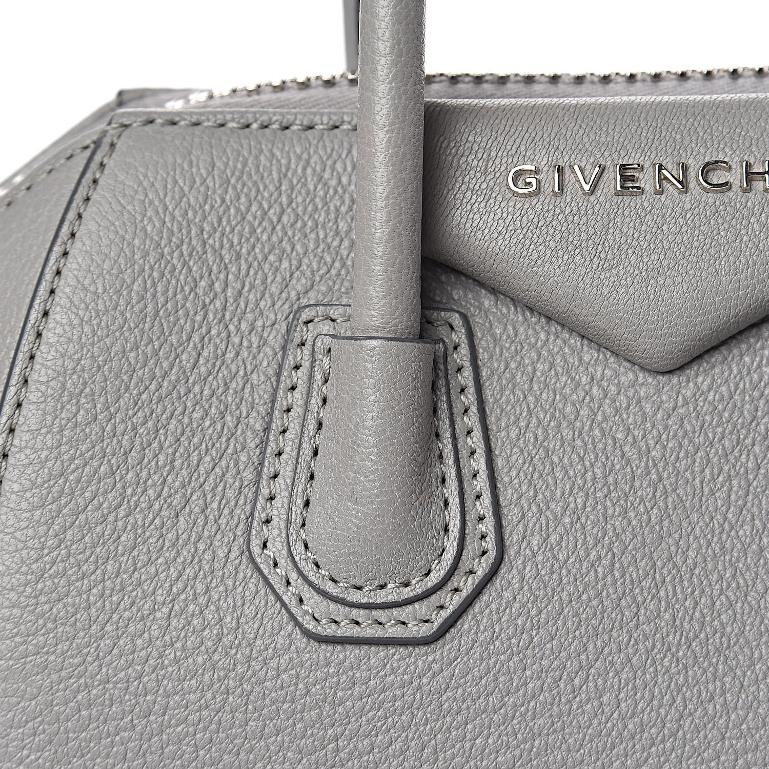 Givenchy Sugar Goatskin Mini Antigona Pearl Grey 10 of 19
