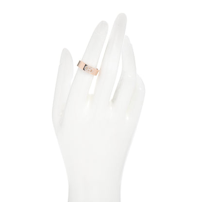 Hermes 18K Rose Gold Diamond PM H D'Ancre Ring 53 6.5 2 of 5