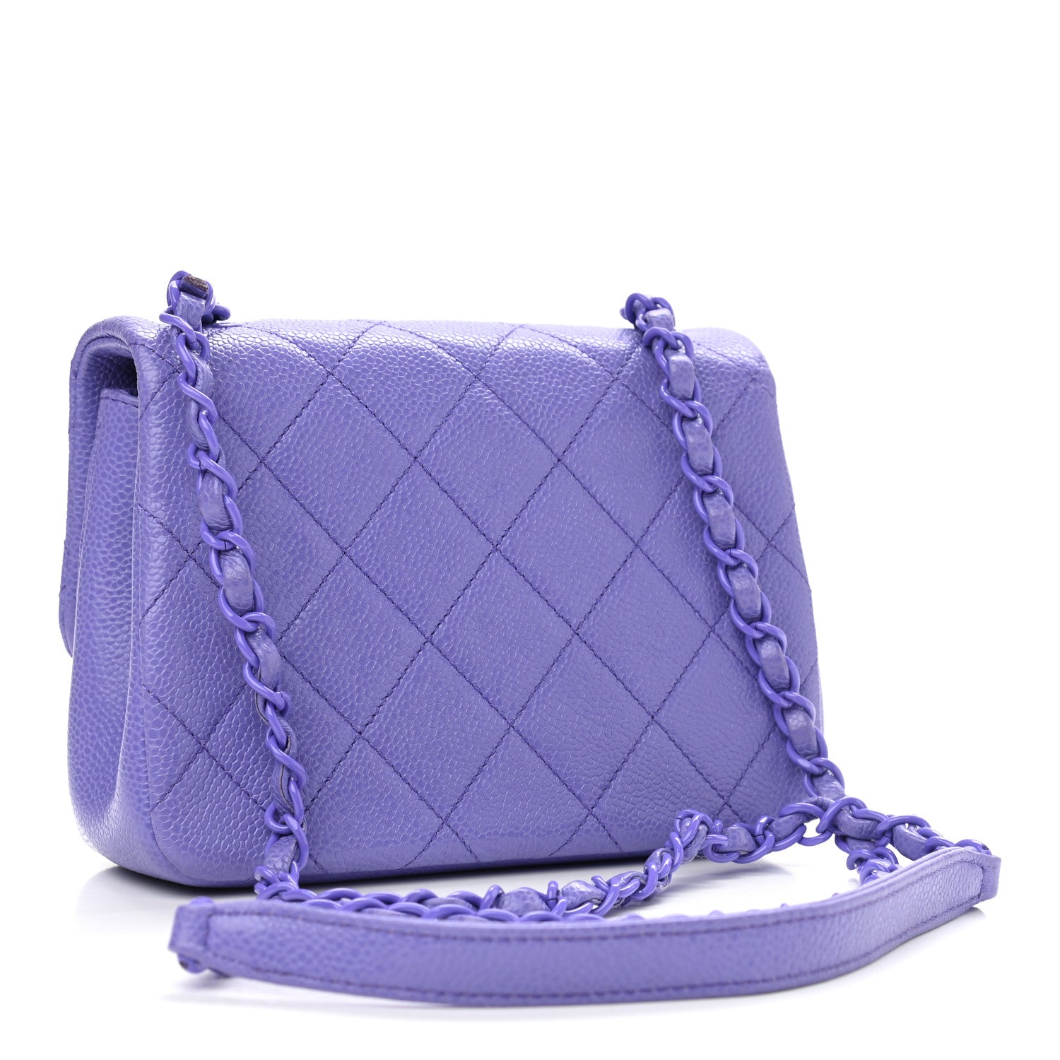Chanel Caviar Quilted Incognito Mini Square Flap Purple 3 of 12
