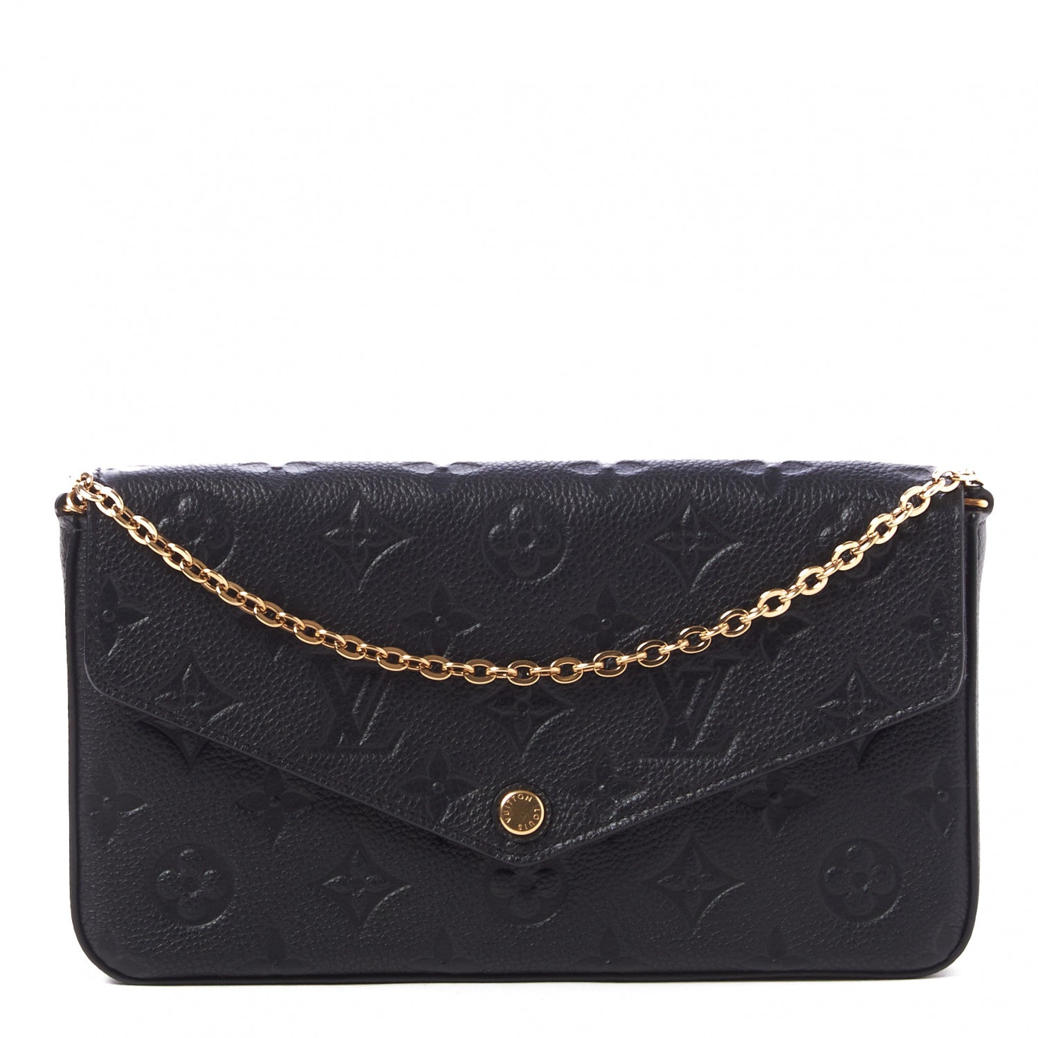 Louis Vuitton Empreinte Pochette Felicie Chain Wallet Black 3 of 9