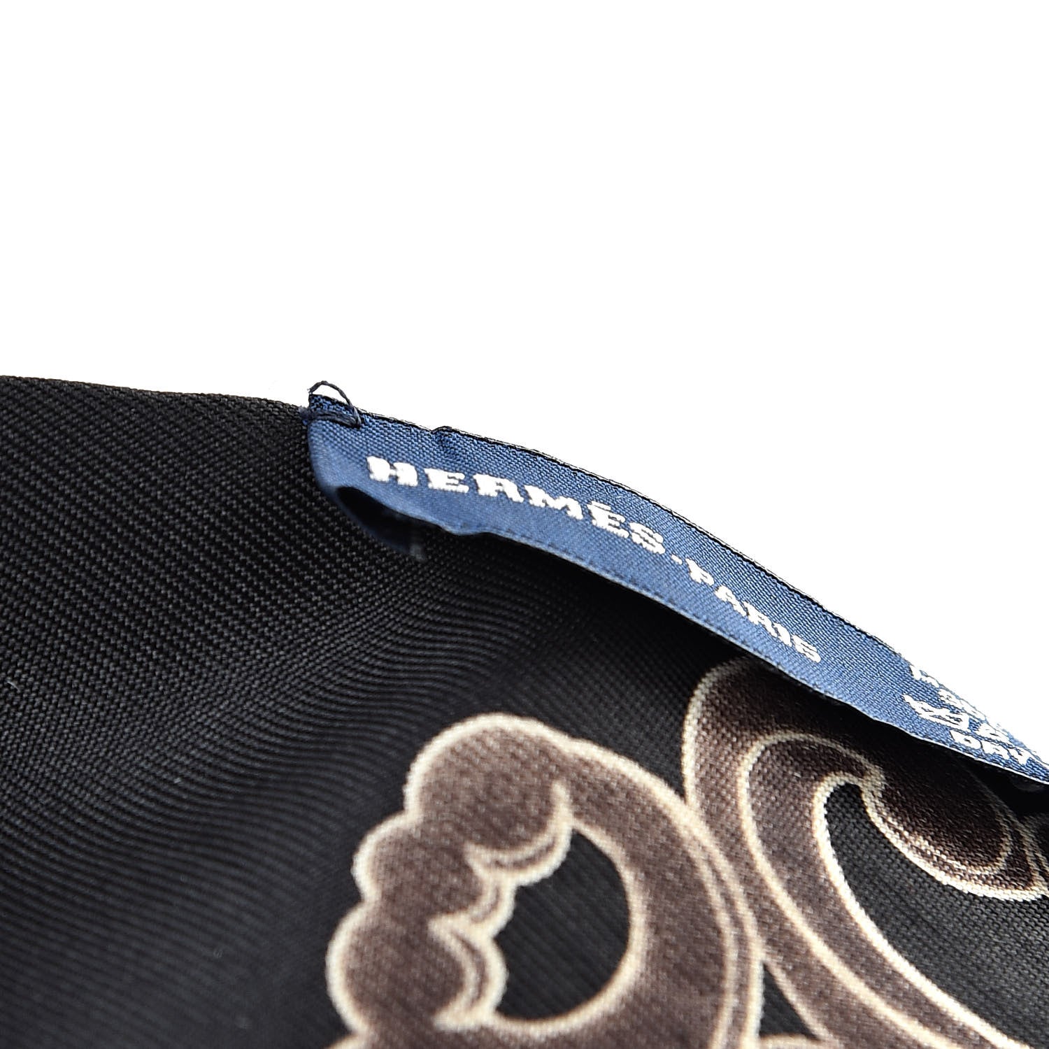 Hermes Silk Les Cles Twilly Black 4 of 4