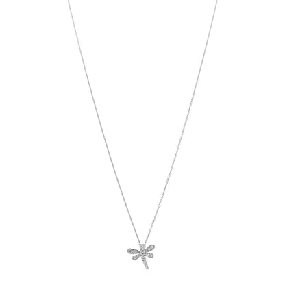 Roberto Coin ROBERTO COIN 18K White Gold Diamond Tiny Treasures Dragonfly Pendant Necklace 1 of 4