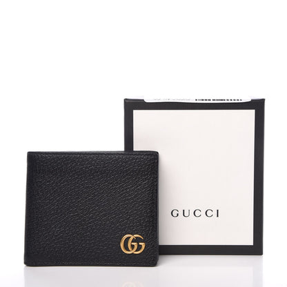 Gucci Calfskin Boar Effect GG Marmont Bi-Fold Wallet Black 9 of 9