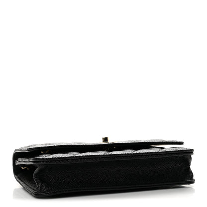 Chanel Caviar Quilted Bow Wallet On Chain WOC Black 4 of 13