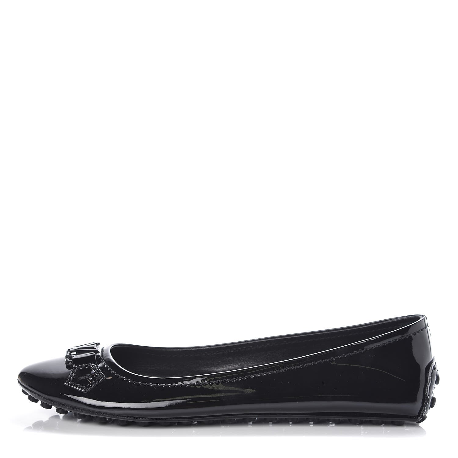 Louis Vuitton Patent Calfskin Oxford Ballerina Flats 41 Black 1 of 7