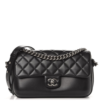 Chanel Calfskin Quilted Large Rock My Shoulder Flap Black 1 of 9