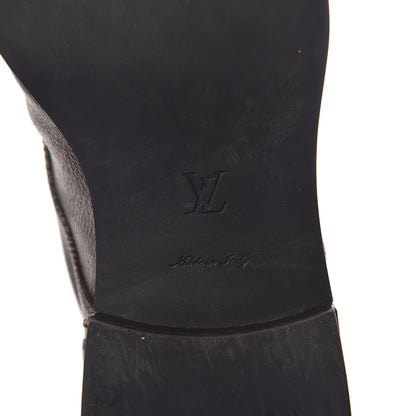 Louis Vuitton Calfskin Monogram Wonderland Flat Ranger Boots 38 Black 6 of 7