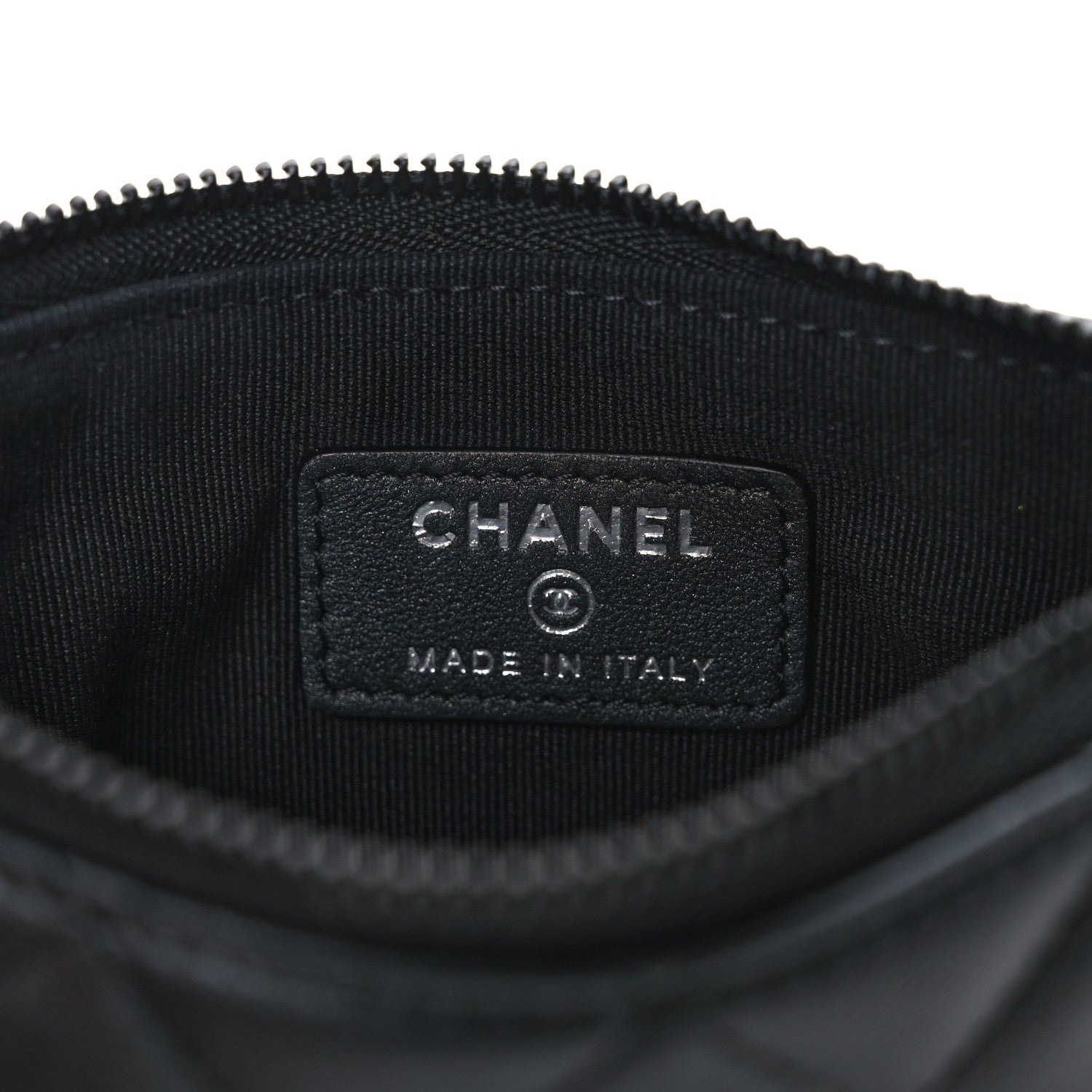 Chanel Pearly Lambskin Quilted Small Cosmetic Case So Black 6 of 8