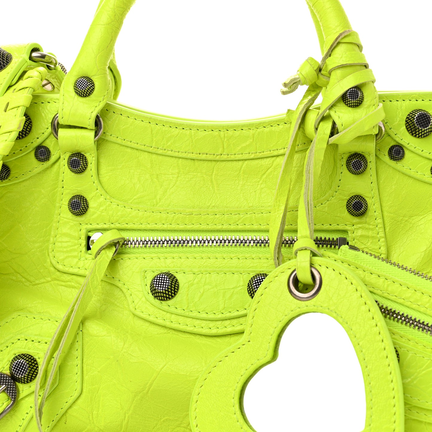 Agneau Arena Neo Cagole Handbag XS Fluo Yellow