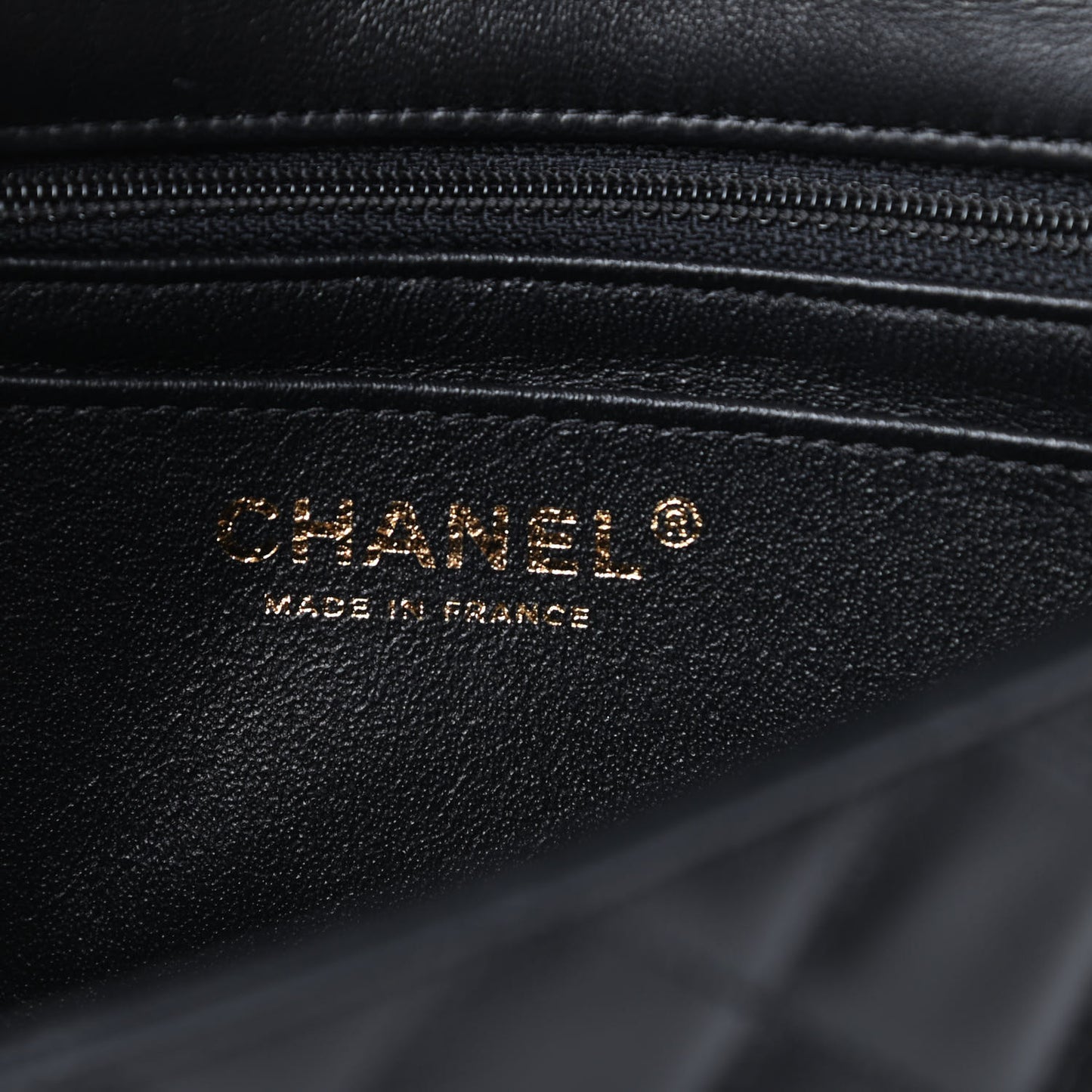 Lambskin Quilted Mini Rectangular Flap Black