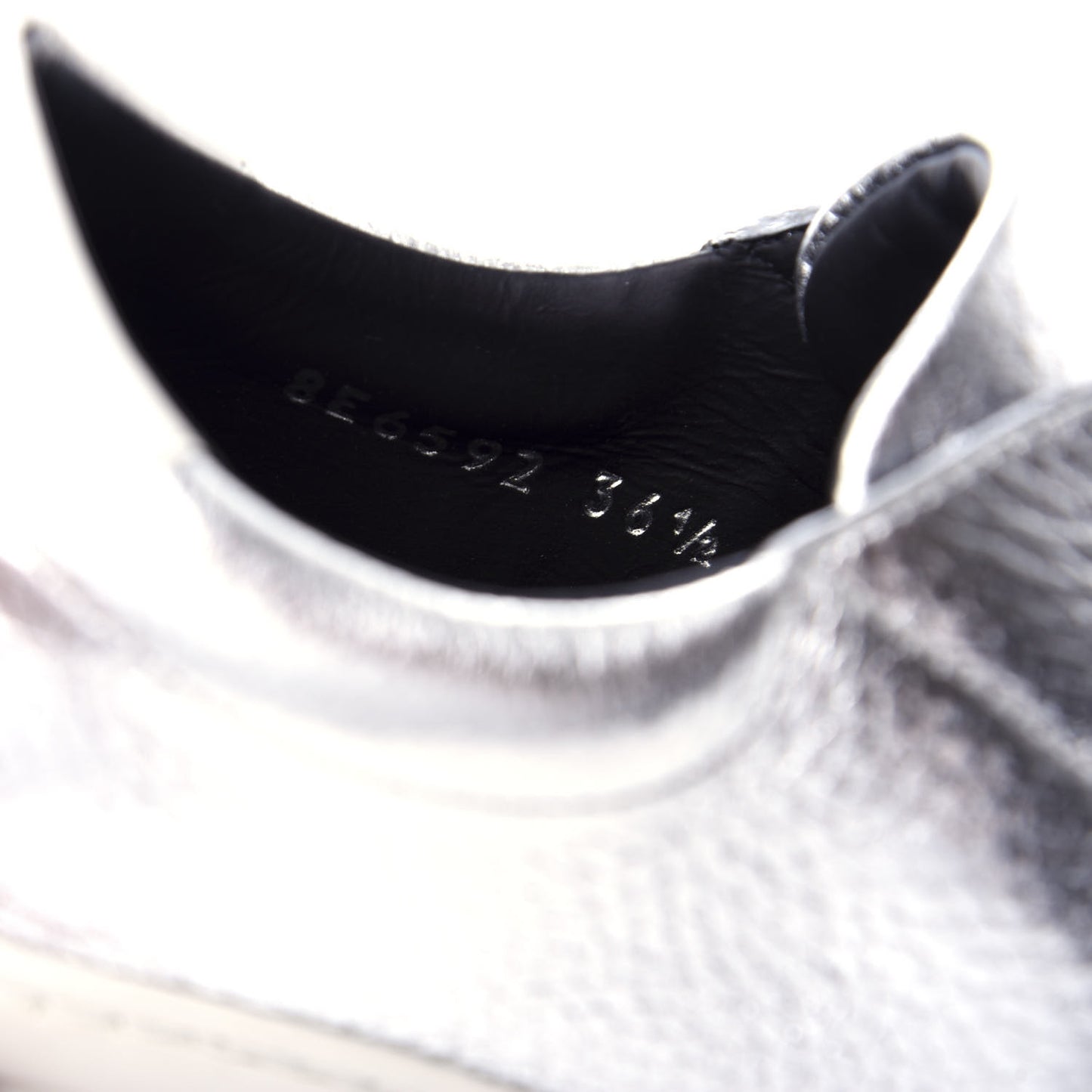 Metallic Vitello Lurex Rockoclick Slip On Sneakers 36.5 Silver