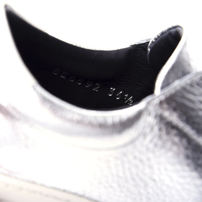 Fendi Metallic Vitello Lurex Rockoclick Slip On Sneakers 36.5 Silver 10 of 11