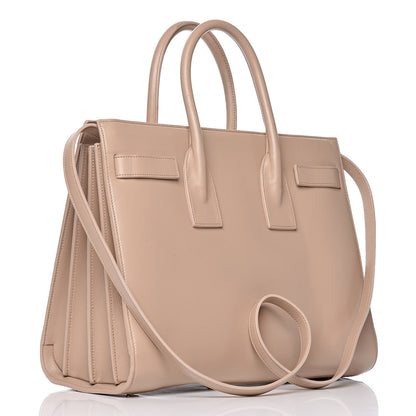 Saint Laurent Calfskin Small Sac De Jour Dark Beige 4 of 15