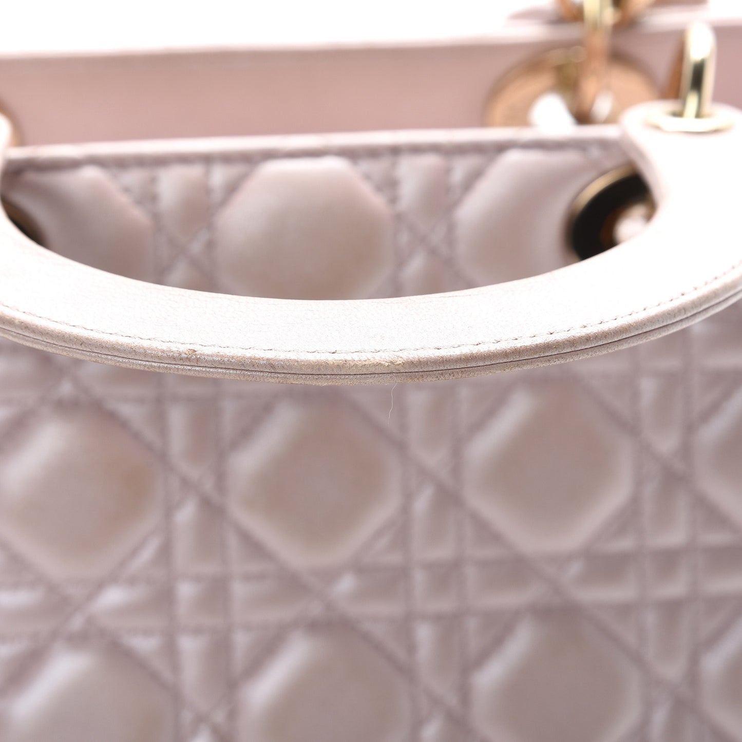 Pearly Lambskin Cannage Medium Lady Dior Lotus