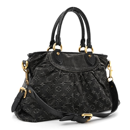 Louis Vuitton Denim Neo Cabby MM Black 3 of 14