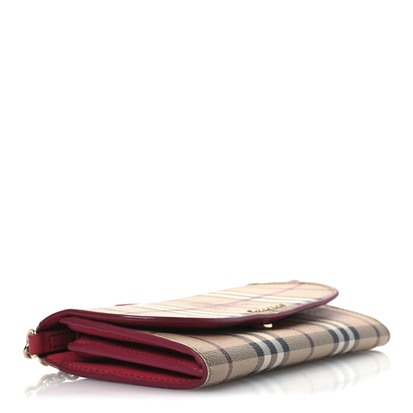 Haymarket Check Henley Wallet On Chain Coral Red