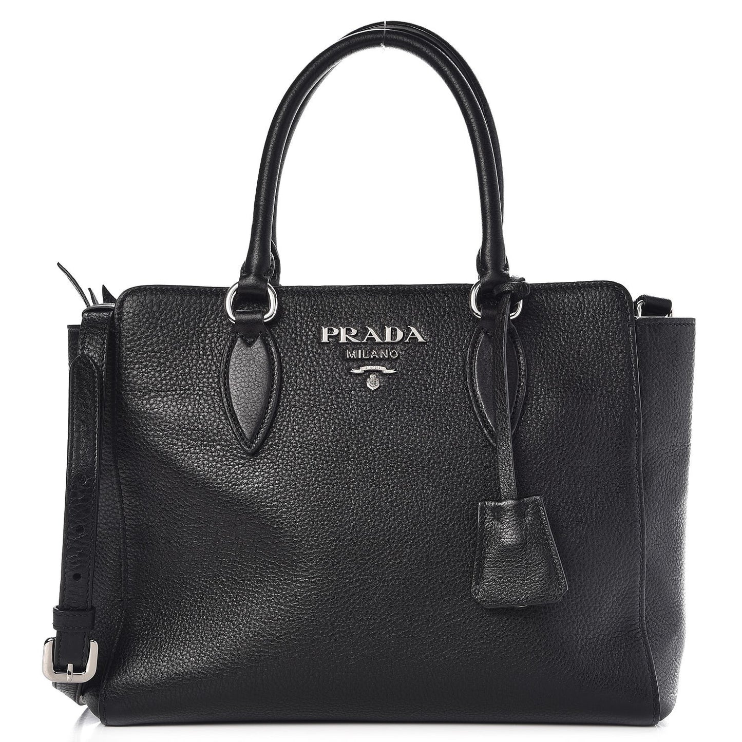 Vitello Phenix Top Handle Bag Black