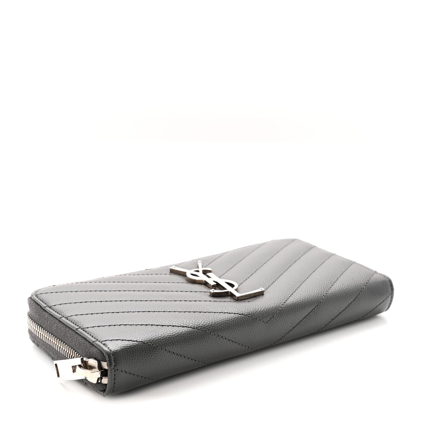 Grain De Poudre Matelasse Chevron Monogram Zip Around Wallet Earth