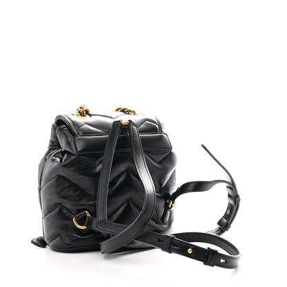 Gucci Nappa Chevron Matelasse GG Marmont Backpack Black 3 of 10