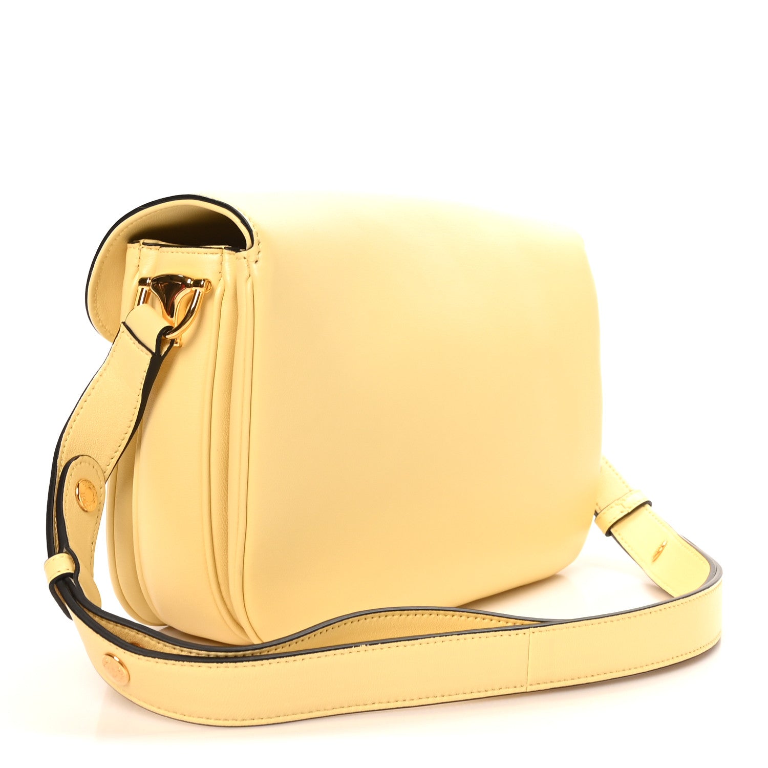 Gucci Calfskin Horsebit 1955 Aura Small Shoulder Bag Yellow 3 of 10