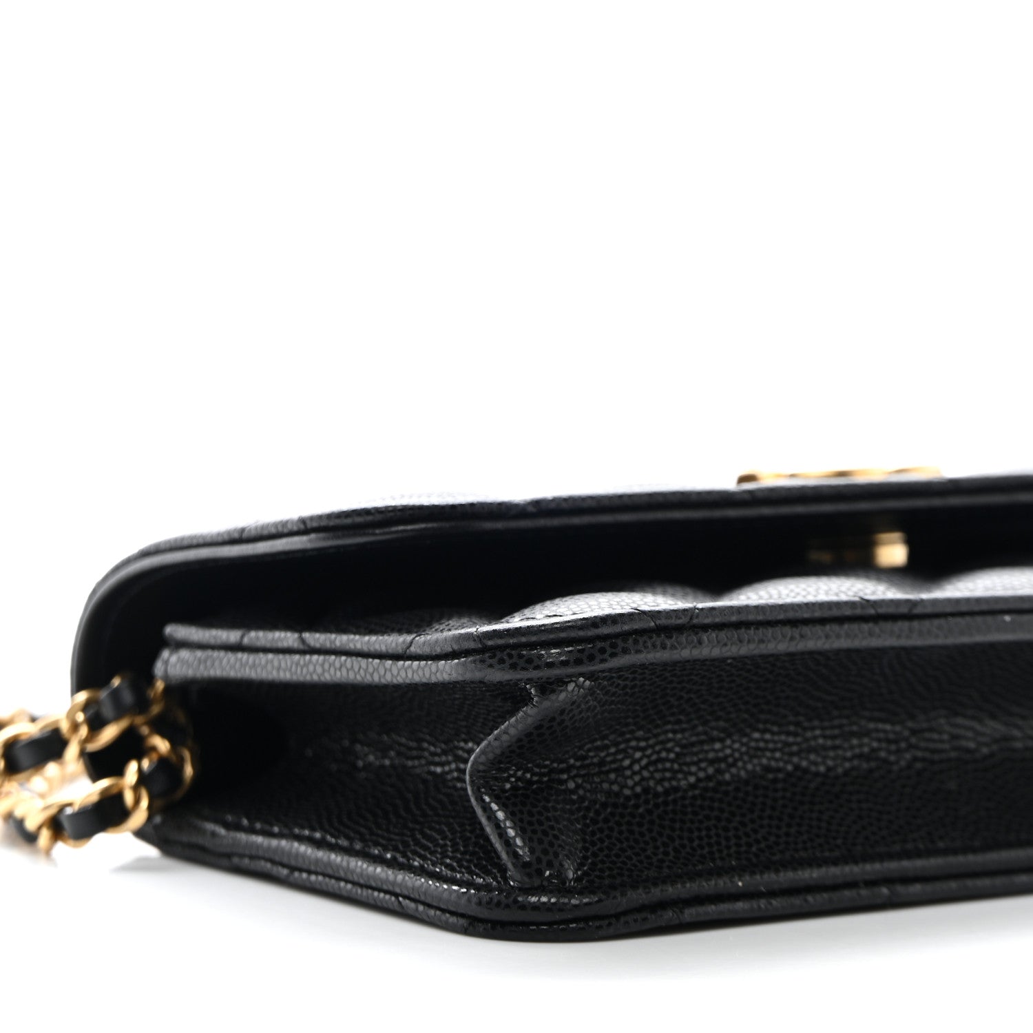 Chanel Caviar Quilted Flap Phone Holder With Chain Black 10 of 12