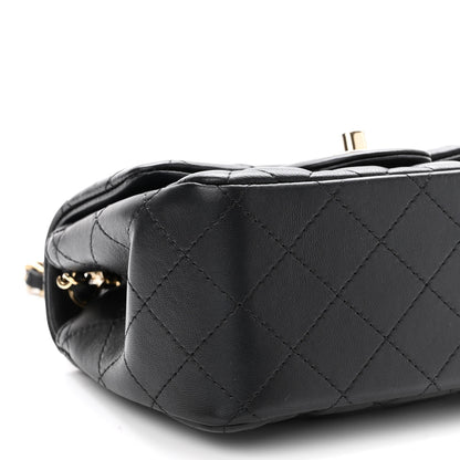Chanel Lambskin Quilted Mini Square Flap Black 9 of 10
