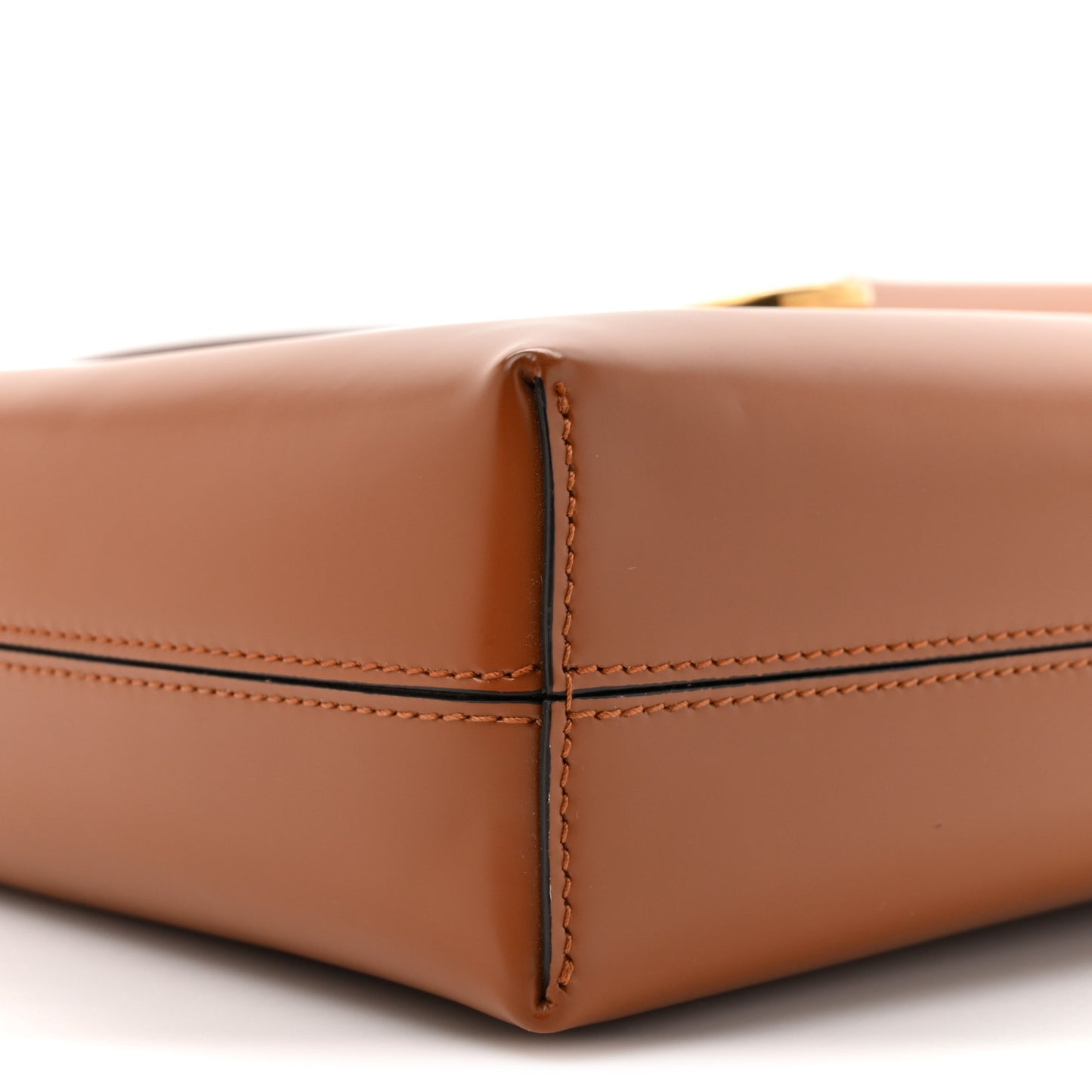 Calfskin Trifolio Shoulder Bag Siena Tan