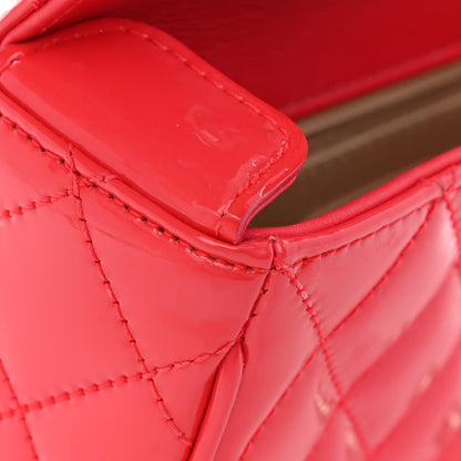 Chanel Patent Quilted Small Coco Boy Flap Pink 11 of 11