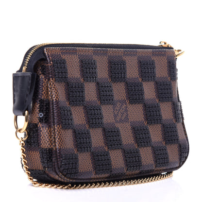 Louis Vuitton Damier Paillettes Mini Pochette Accessories Black 4 of 11