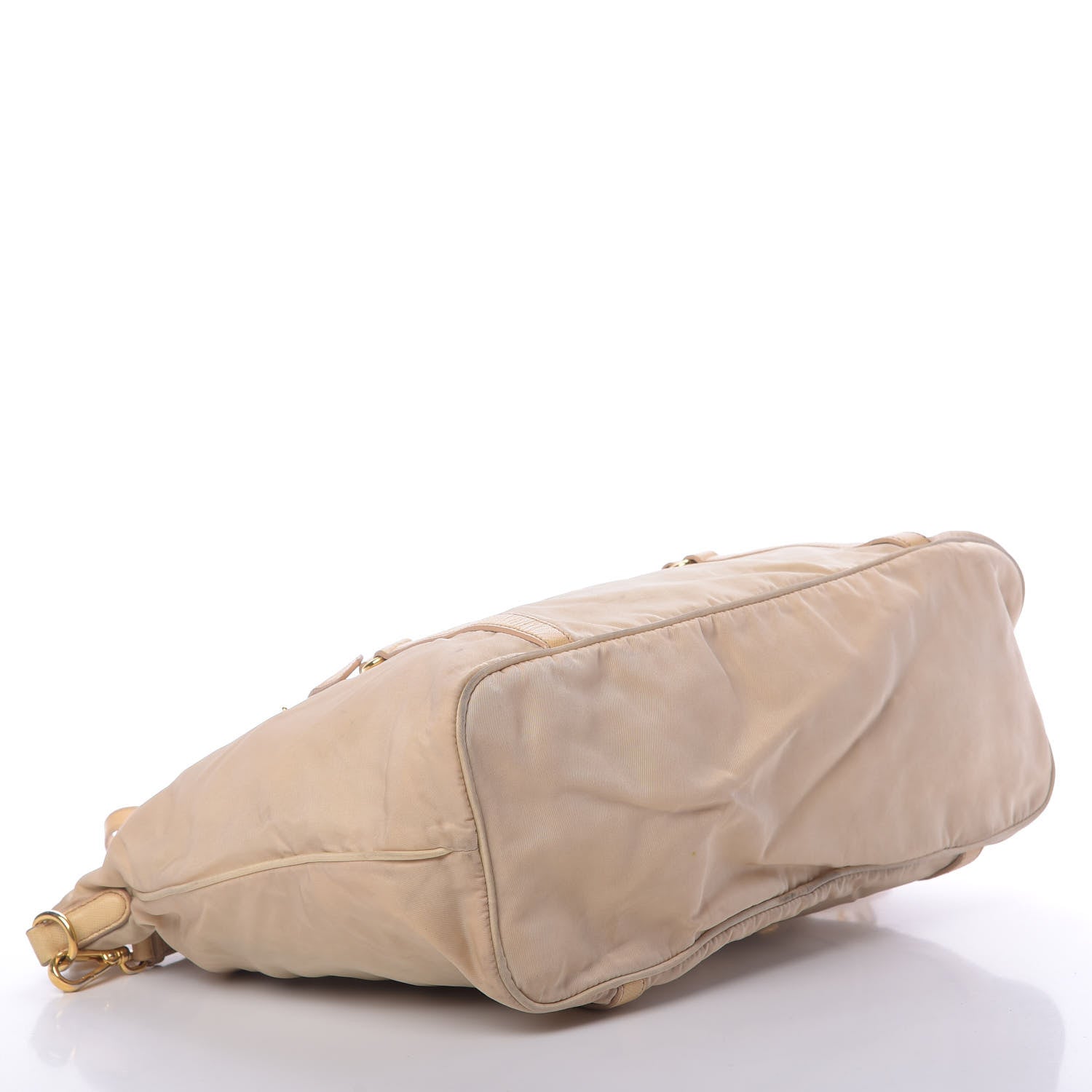 Prada Tessuto Nylon Nappa Shoulder Bag Beige 4 of 18