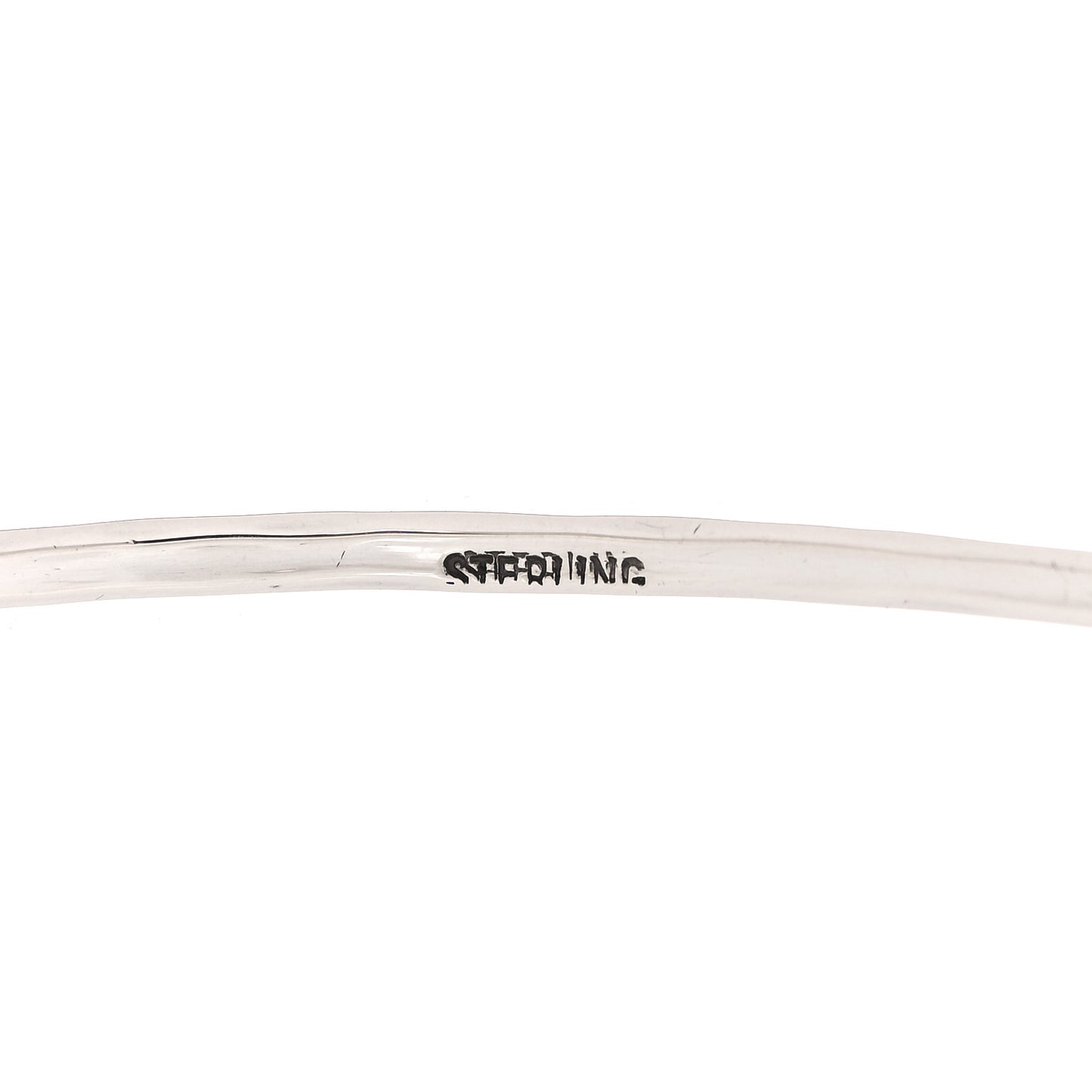 Sterling Silver 18K Yellow Gold C De Cartier ID Bangle Bracelet