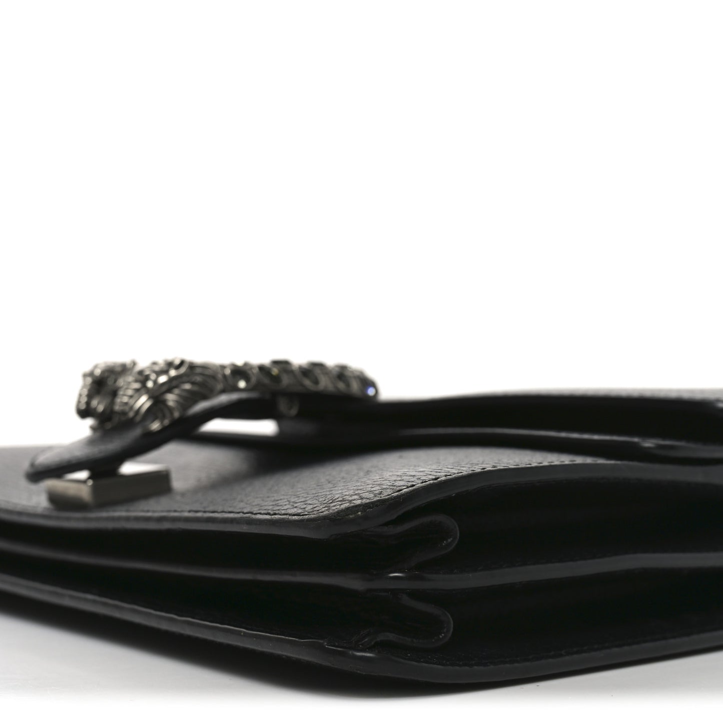 Pebbled Calfskin Small Dionysus Shoulder Bag Black