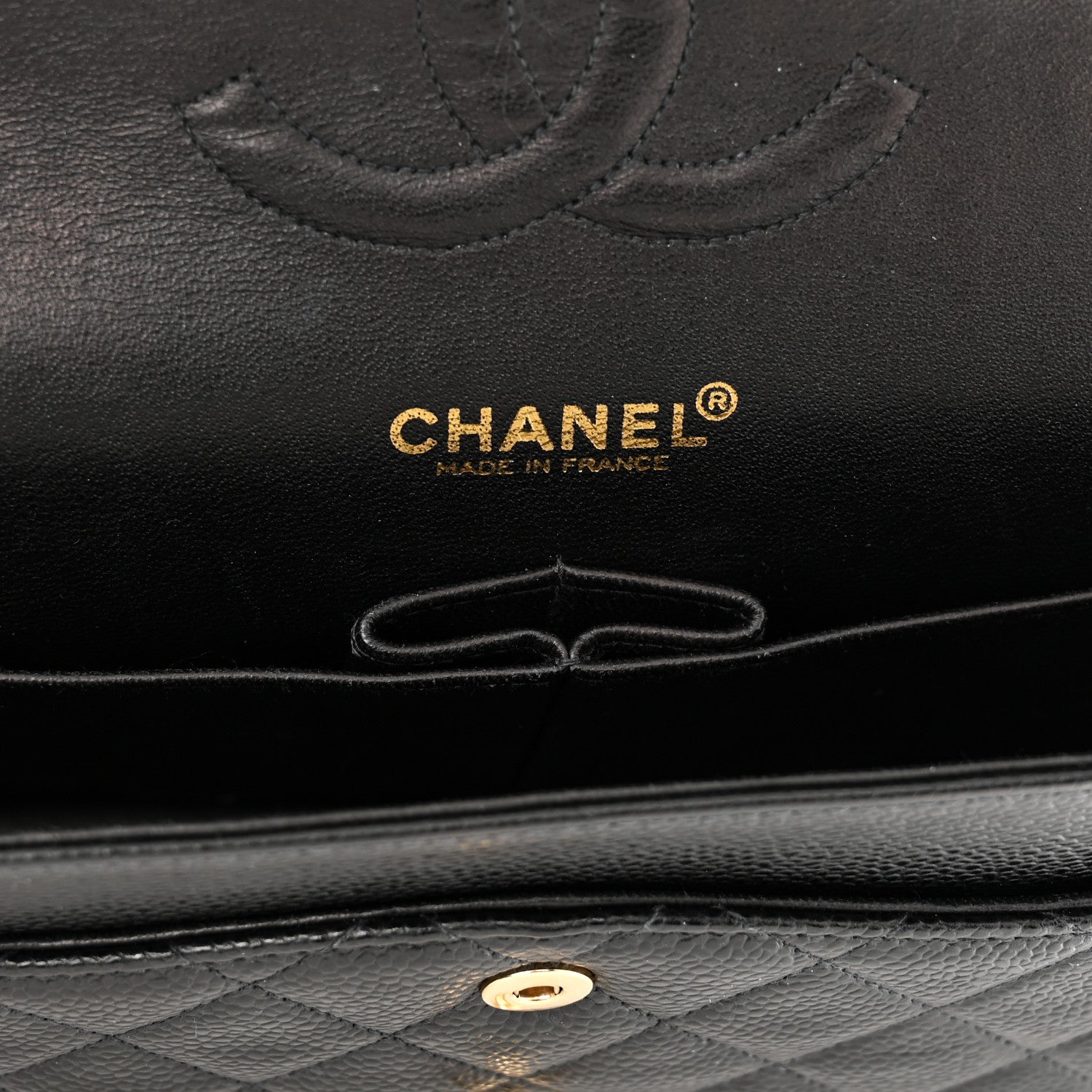 Chanel Caviar Quilted Medium Double Flap Black 6 of 10