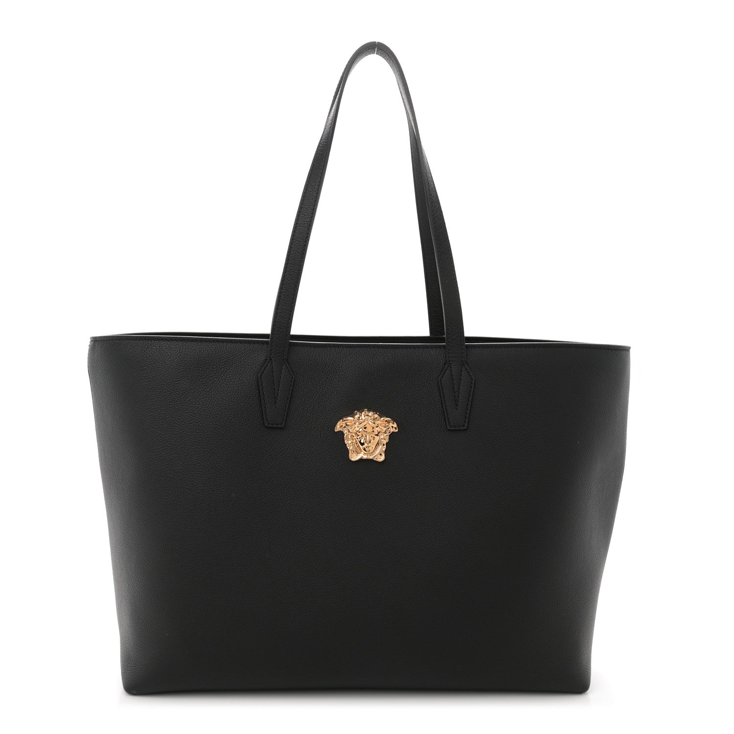 Versace Grained Calfskin La Medusa Tote Bag Black 1704069 – FASHIONPHILE