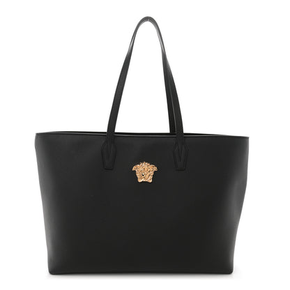 Versace Grained Calfskin La Medusa Tote Bag Black 1 of 11