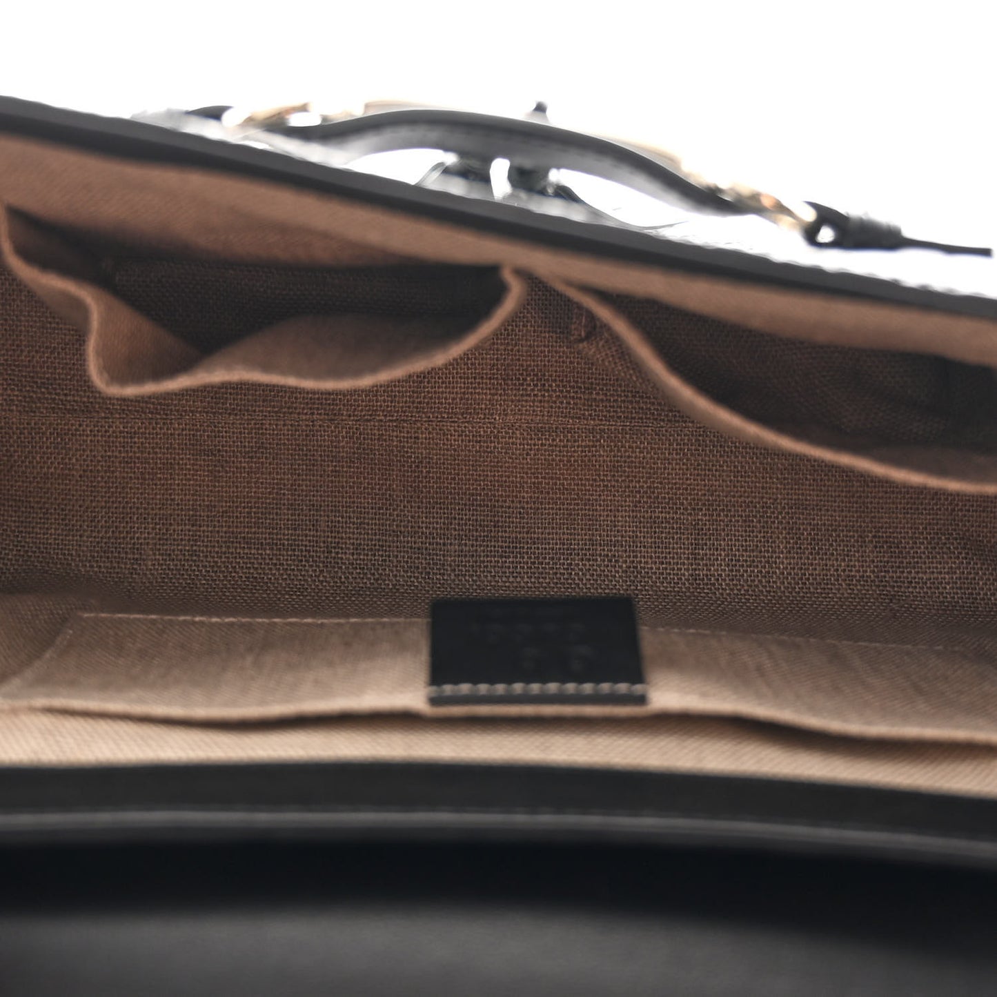 Microguccissima Medium Emily Chain Shoulder Bag Black