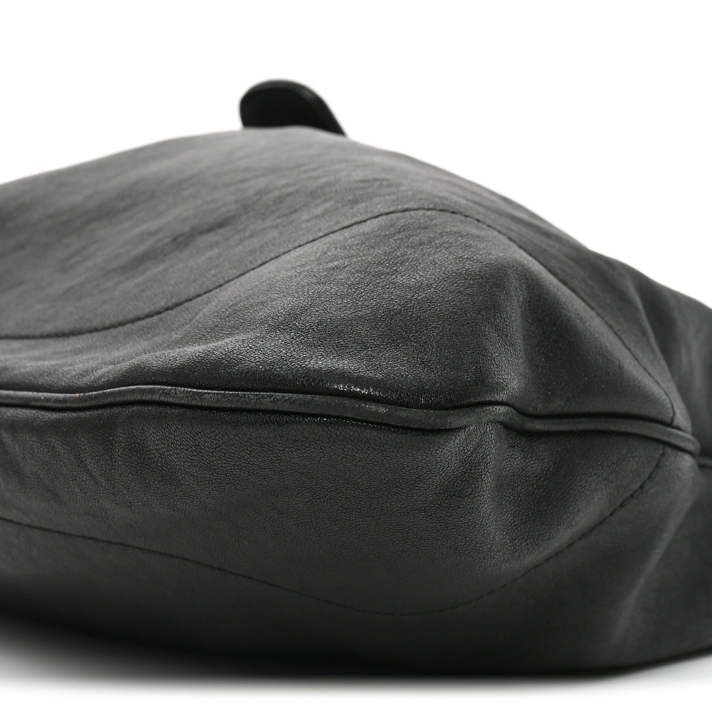 Goatskin Monochrome Large Aphrodite Shoulder Bag Black