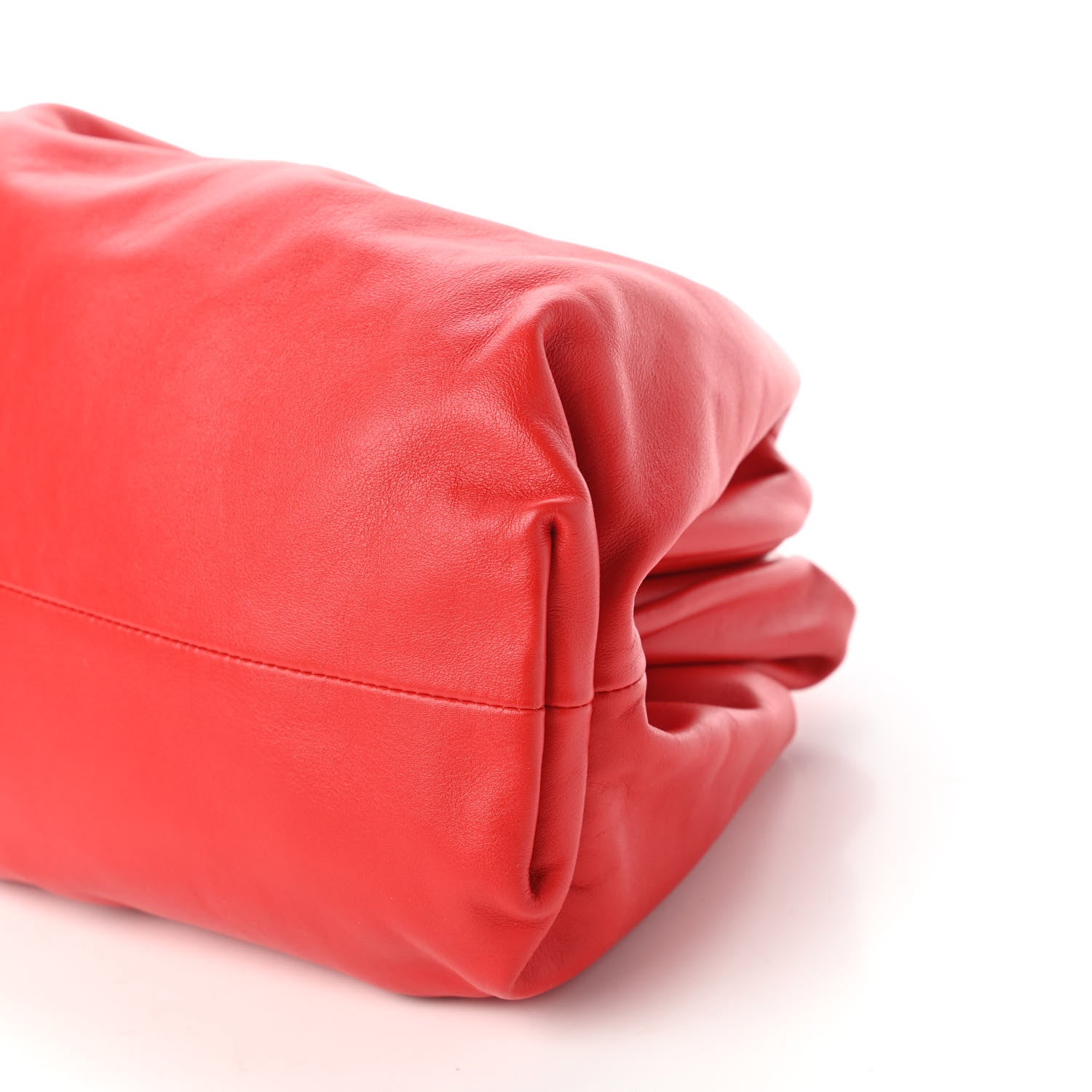 Bottega Veneta Smooth Butter Calf The Pouch Oversized Clutch Bright Red 7 of 10