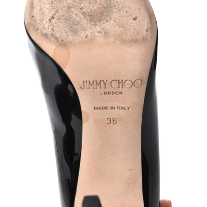 Jimmy Choo Patent Pointy Toe Romy 100 Pumps 36 Black 15 of 19