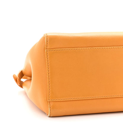 Fendi Nappa Mini Peekaboo Iconic Satchel Giallo Syrup 8 of 10