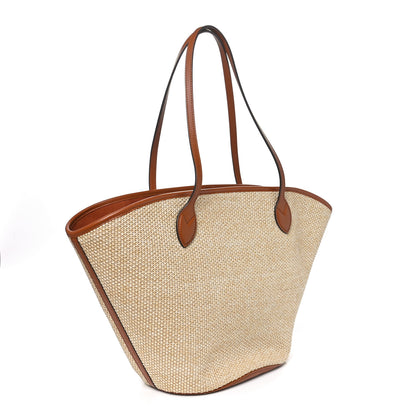 Louis Vuitton Raffia Saint Jacques Tote Caramel 2 of 11