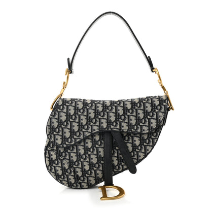 Christian Dior Oblique Saddle Bag Blue 1 of 10