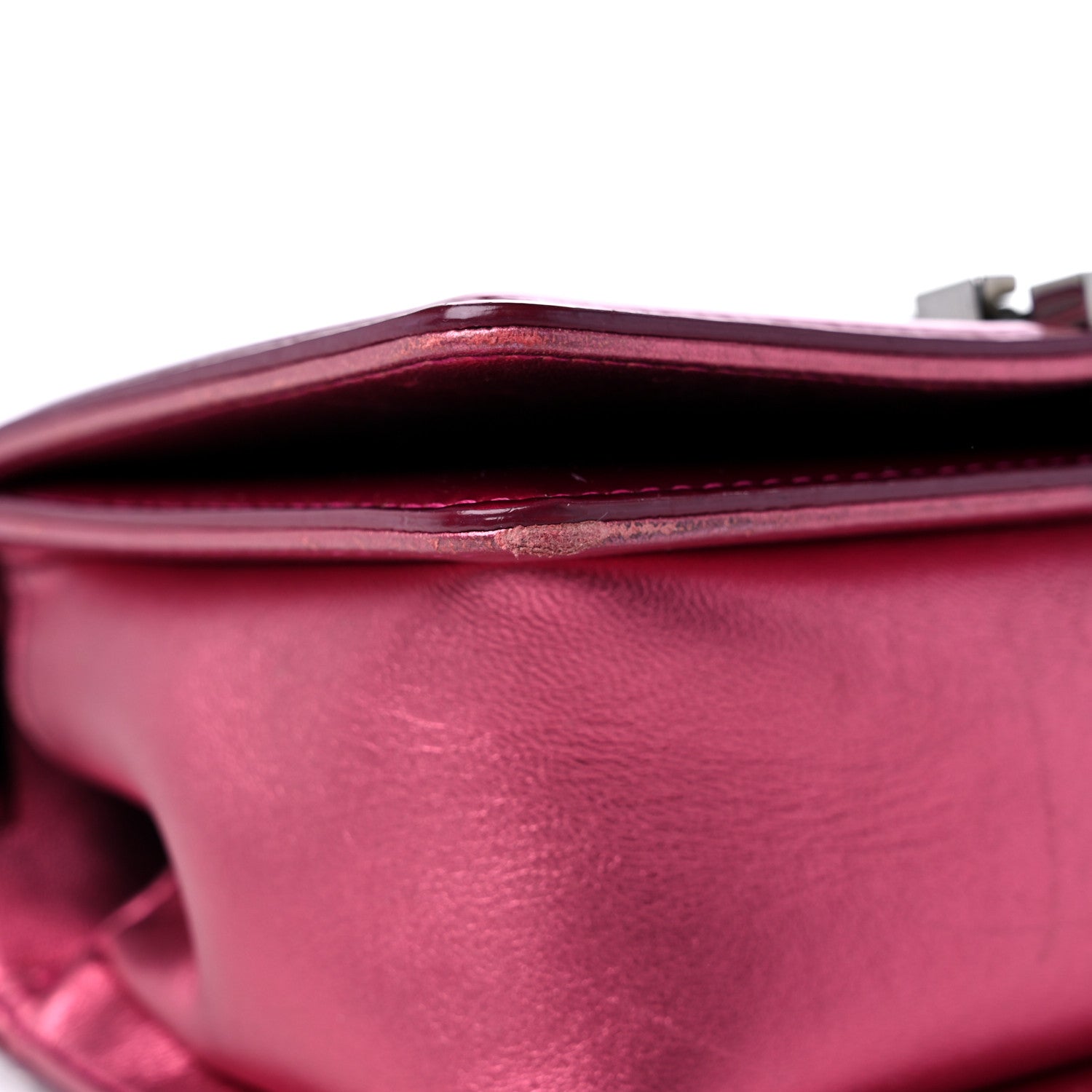 Chanel Metallic Patent Calfskin Quilted Small Boy Flap Pink 8 of 13