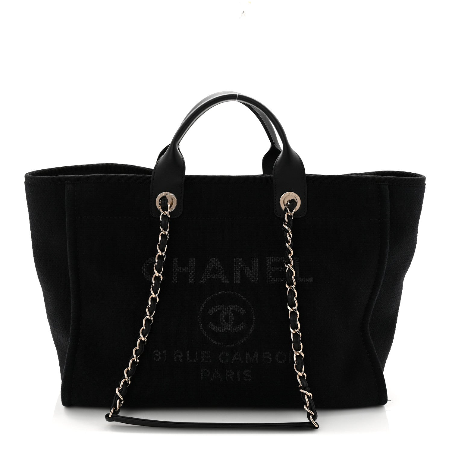 Chanel Mixed Fibers Medium Deauville Tote Black 1 of 12
