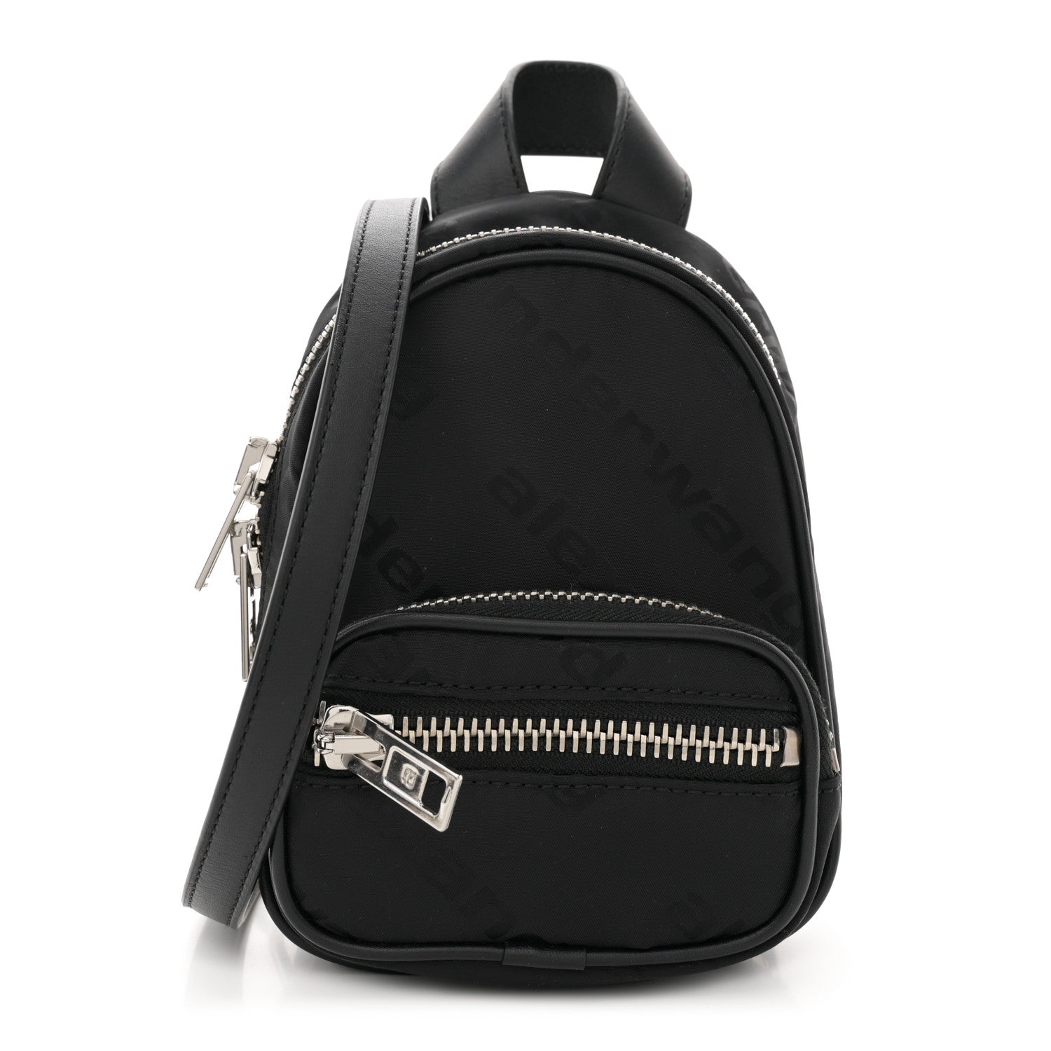 Alexander Wang Nylon Logo Mini Attica Backpack Crossbody Black 1 of 9