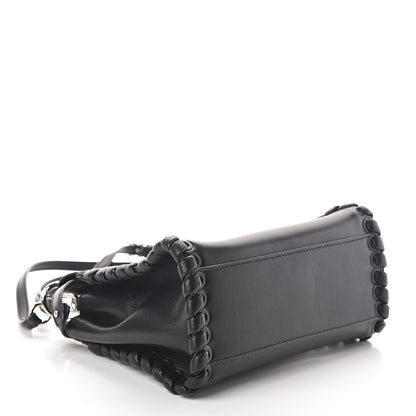 Fendi Nappa Lace Up Mini Peekaboo Iconic Satchel Black 4 of 9